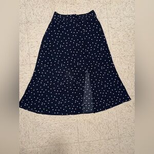 ROW.A Elegant navy Blue Polka Dot Skirt